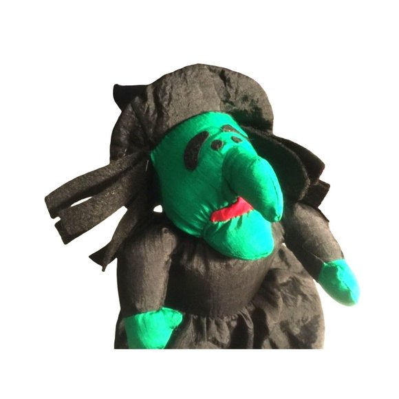 Plush Halloween Witch-- green Black - Picture 2 of 7